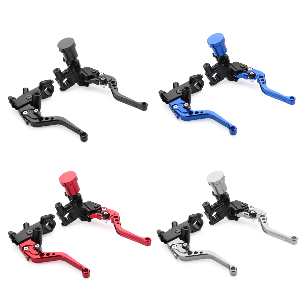 Paar 22mm 7//8/" Motorrad Lenker Kupplungshebel Hauptbremszylinder Alu Universal