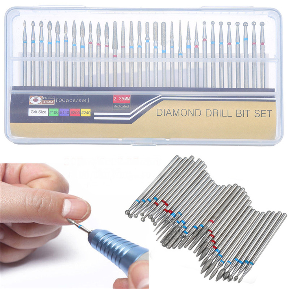 Diamond nail drill bits