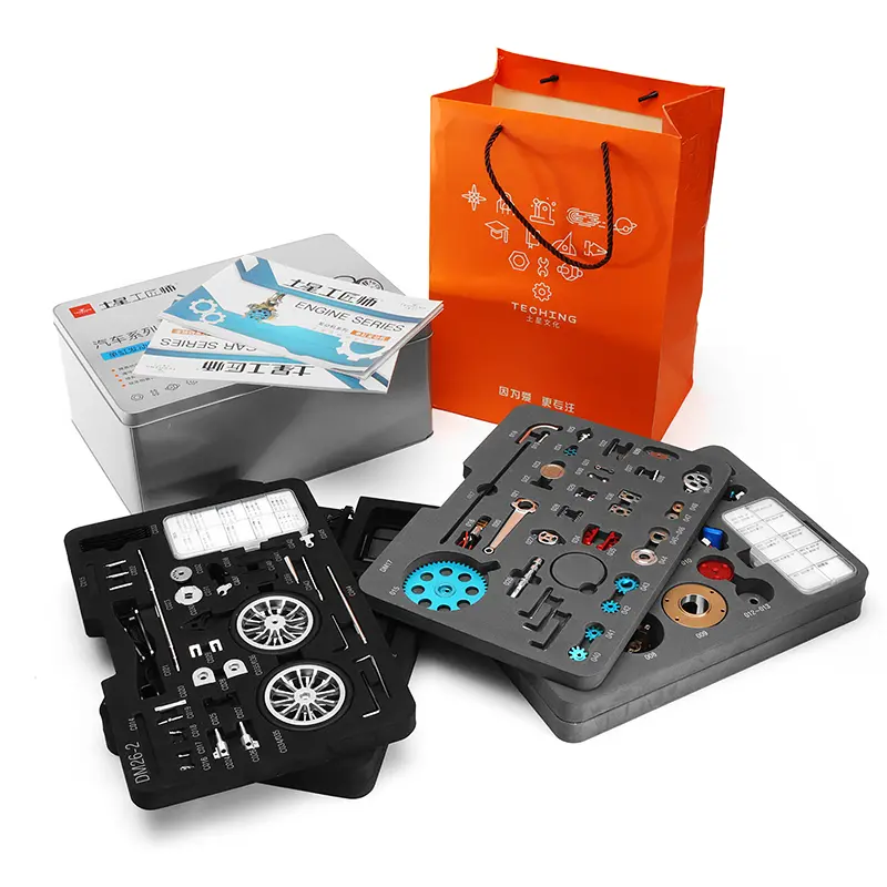 Teching Car Model Single Cylinder Engine Aluminum Alloy Model Gift Collection Toys