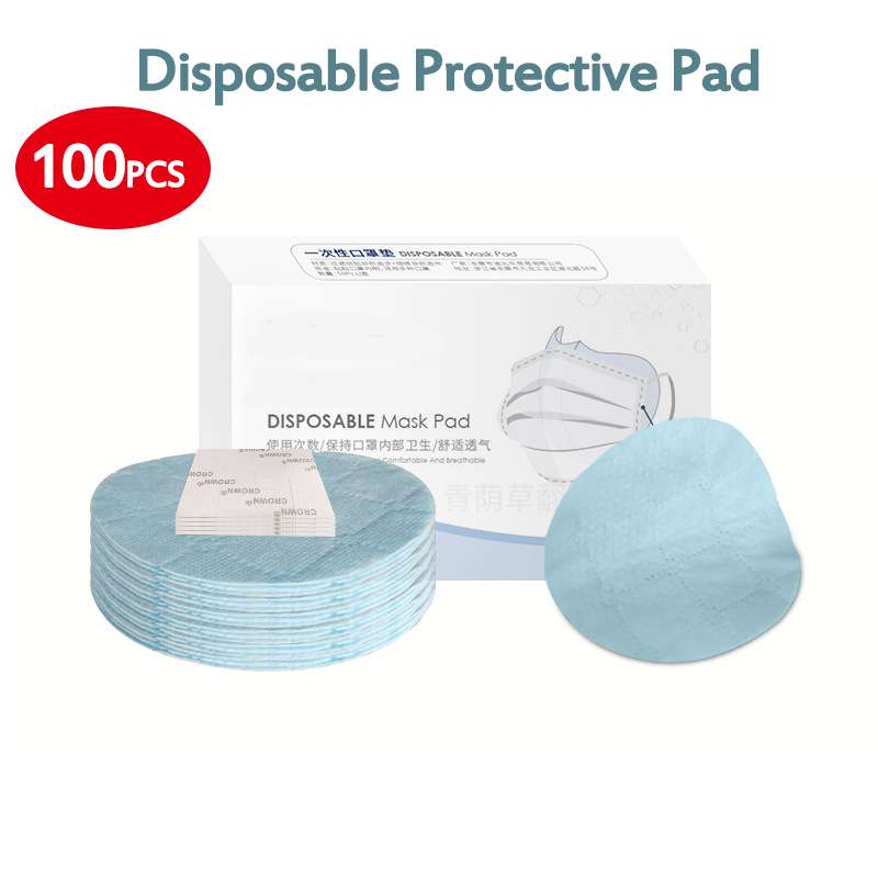 50 / 100Pcs Coussinets de masque jetables Filtre respirant respectueux de la peau Remplacement imperméable à la poussière Haze Remplacement DIY Masque facial Pads