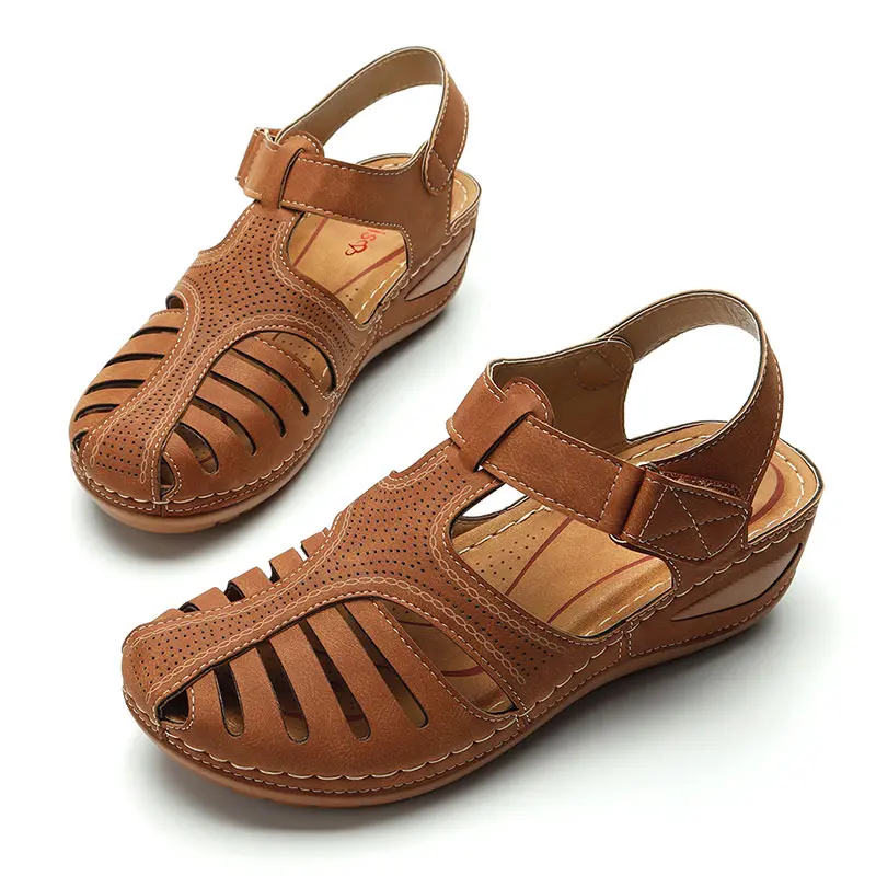 LOSTISY Women Lightweight Hollow Out Soft Sole Sandals