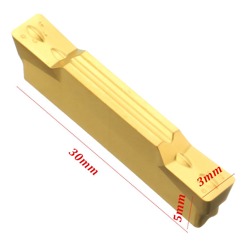 10pcs MGMN300-M Carbide Inserts 3mm Width for MGEHR/MGIVR Grooving Cut-Off Tool