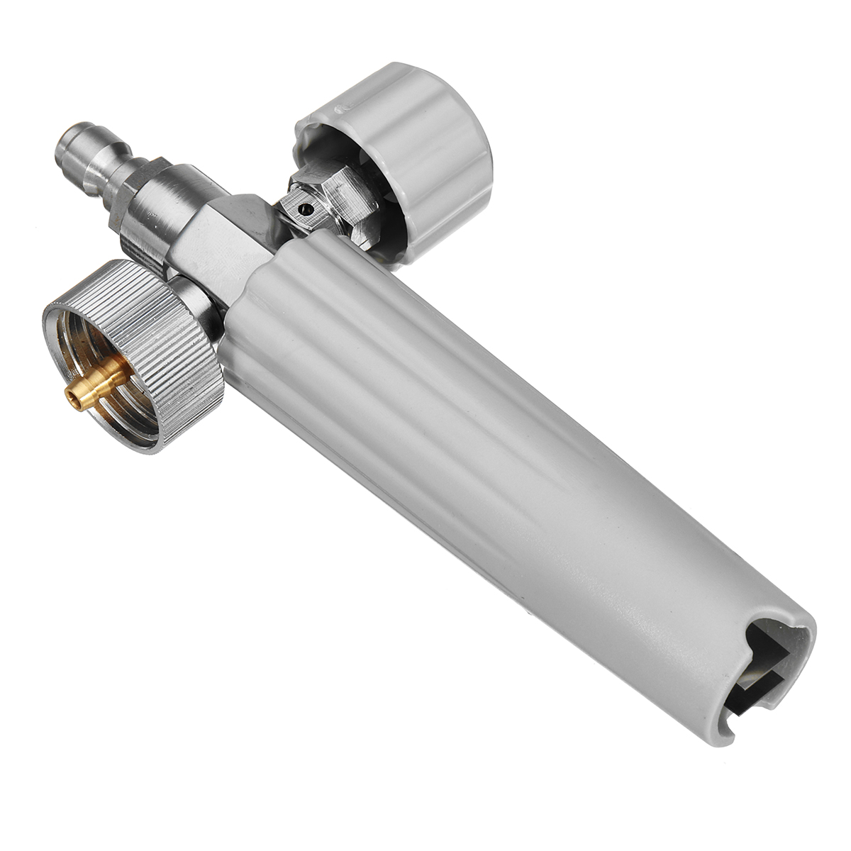 Unique Buse Grise W1 Haute Pression Voiture Laveuse Pistolet à Eau Mousse Pot Chrome Rouille