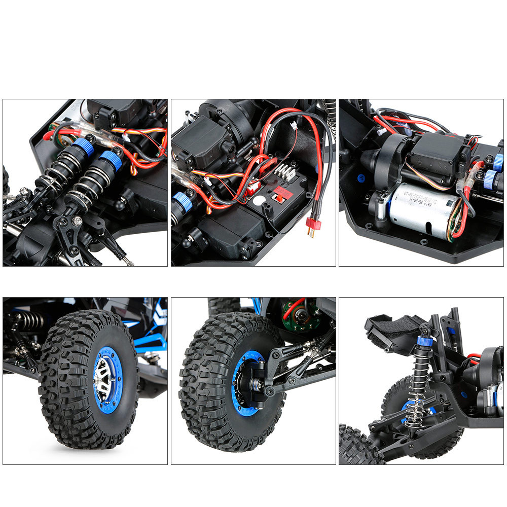 Wltoys 10428B 1/10 2.4 กรัม 4WD 30 กิโลเมตร / ชั่วโมง Rc รถ ร็อคตีนตะขาบยานพาหนะปีนเขารถบรรทุก RTR รุ่น