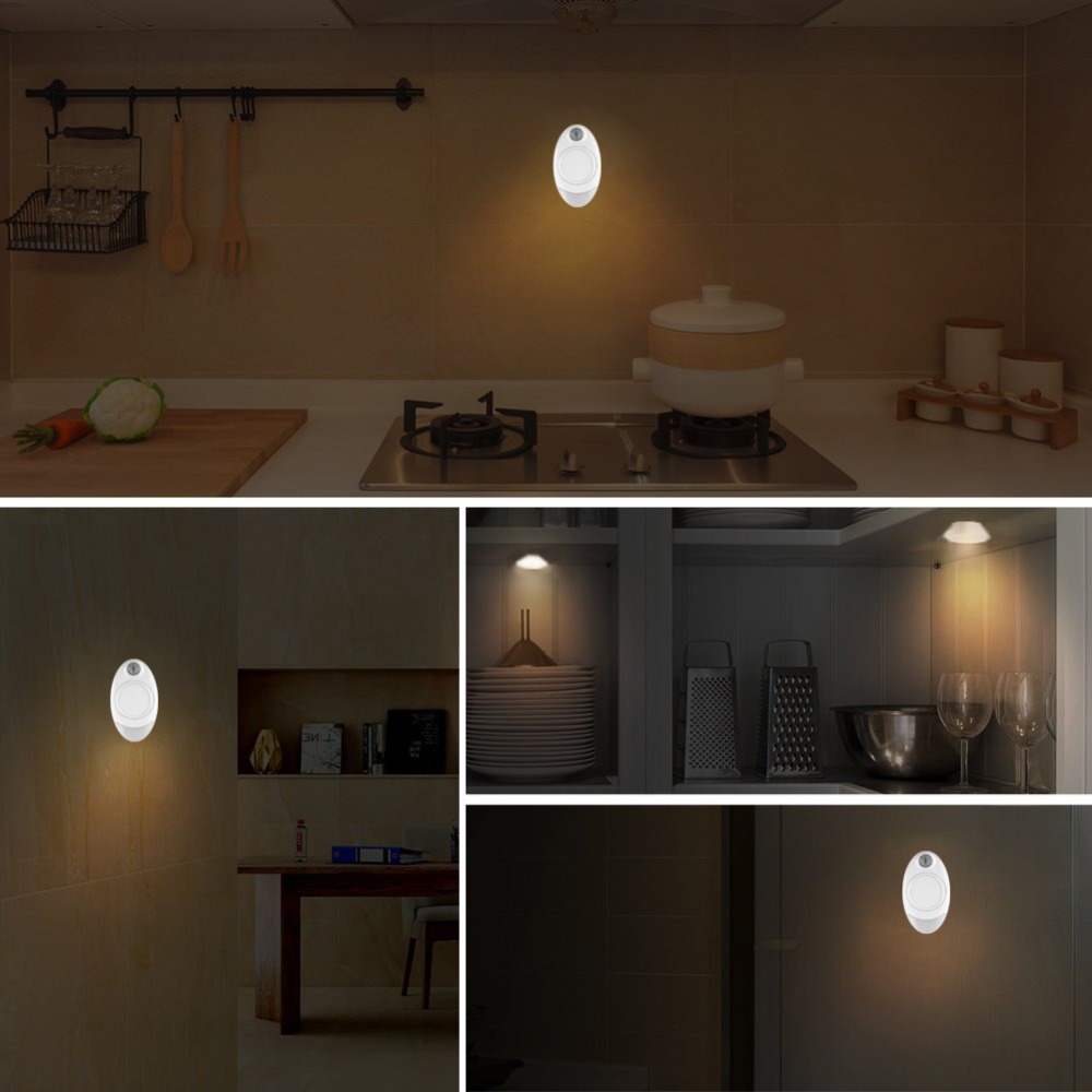Avec Escalier Nuit Piles Cabinet Sans Mini Fil Led Mouvement À Portable Batterie Murale Veilleuse Lampe Détecteur De Poche HIE2D9