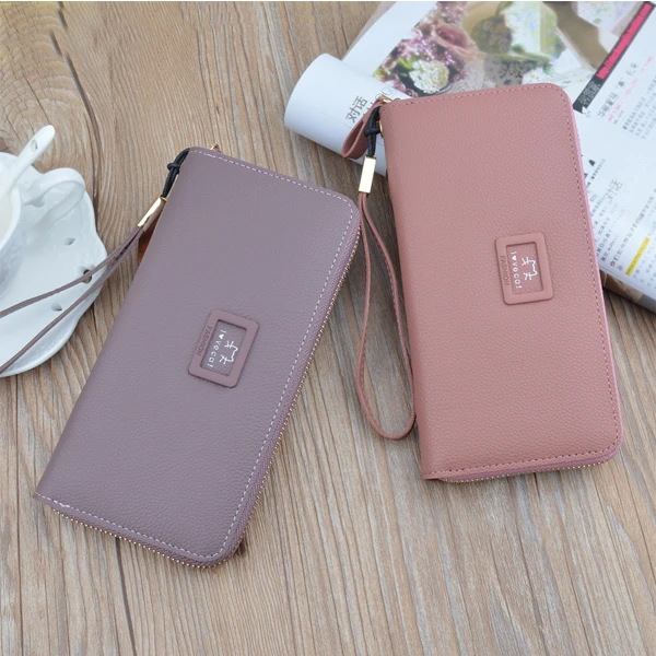 Women long section zipper multifunction card with high capacity
