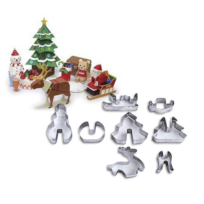 Honana 8PCS 3D формочки для выпечки рождественского печенья