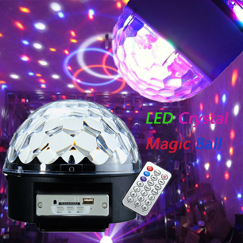 18W LED RGB Crystal Magic Ball Effect party disco light effects digital arena for Christmas, Halloween.