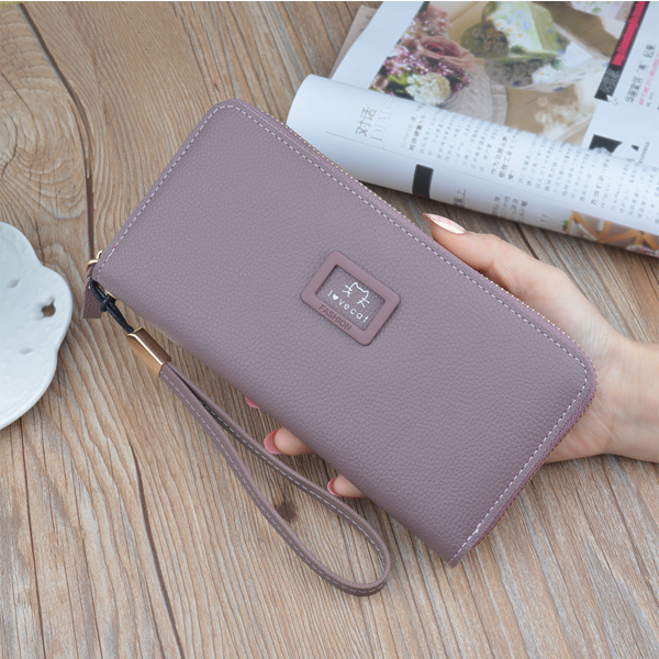 Women long section zipper multifunction card with high capacity