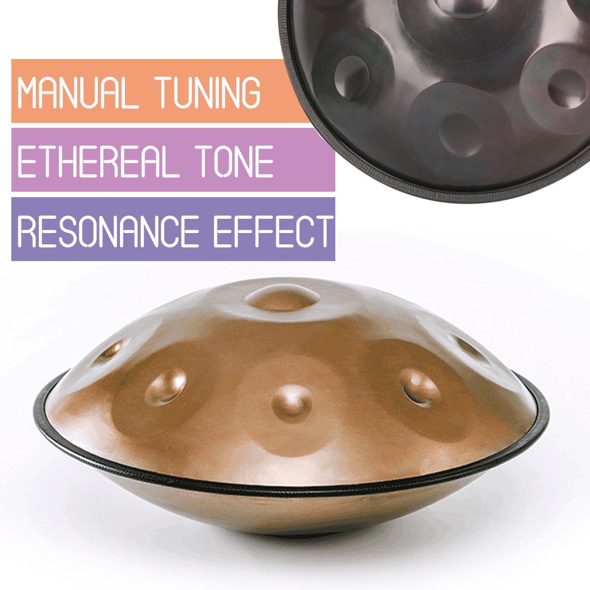 Hang F major/D minor 9 Notes Musical Hand Drum Professional Handpan Durable Carbon Steel Drum