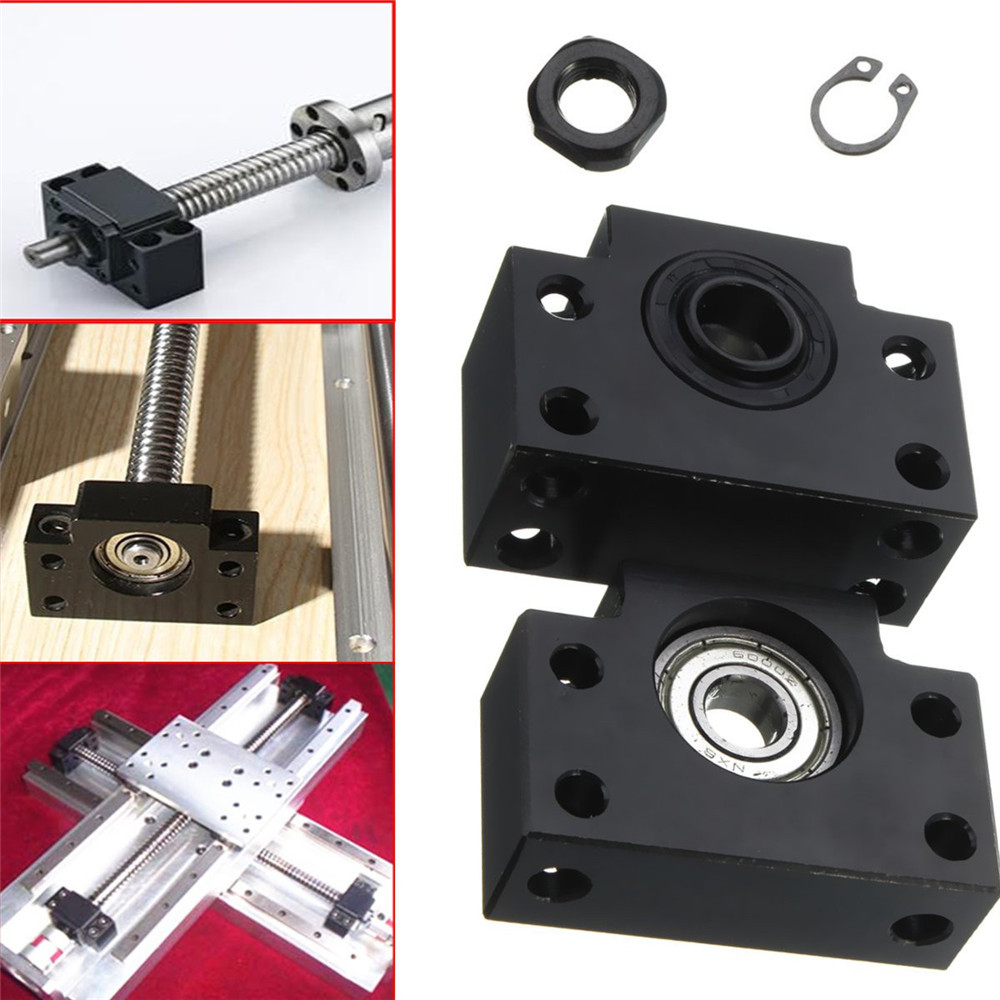 Machifit 2pcs BK12 BF12 Ball Screw End Supports for Ball Screw SFU1605 CNC XYZ Parts