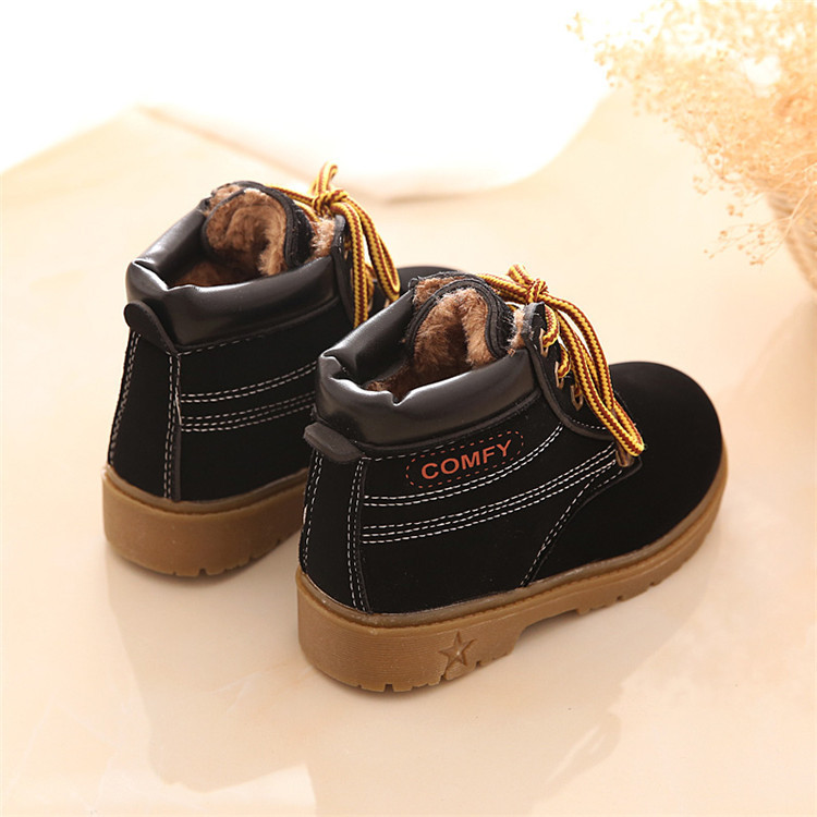 Baby Kids Boy Mädchen PU Leder Schnee Stiefel Fell gefüttert Winter warme Schuhe Baby Kids Boy Mädchen PU Leder Schnee Stiefel Fell gefüttert Winter warme Schuhe