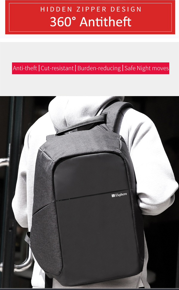 Usb Charge Dos Étanche Voyage Anti Portamp; De Homme Sac Avec Ekphero® Audio Vol eIEDW29YH
