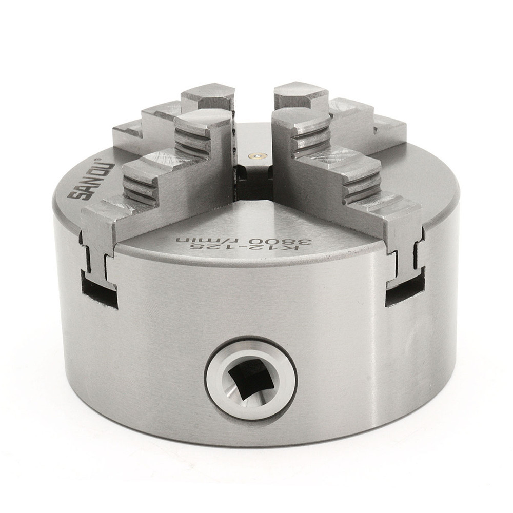 SANOU K12-125 125mm 4 Jaw Self Centering Lathe Chuck with Key