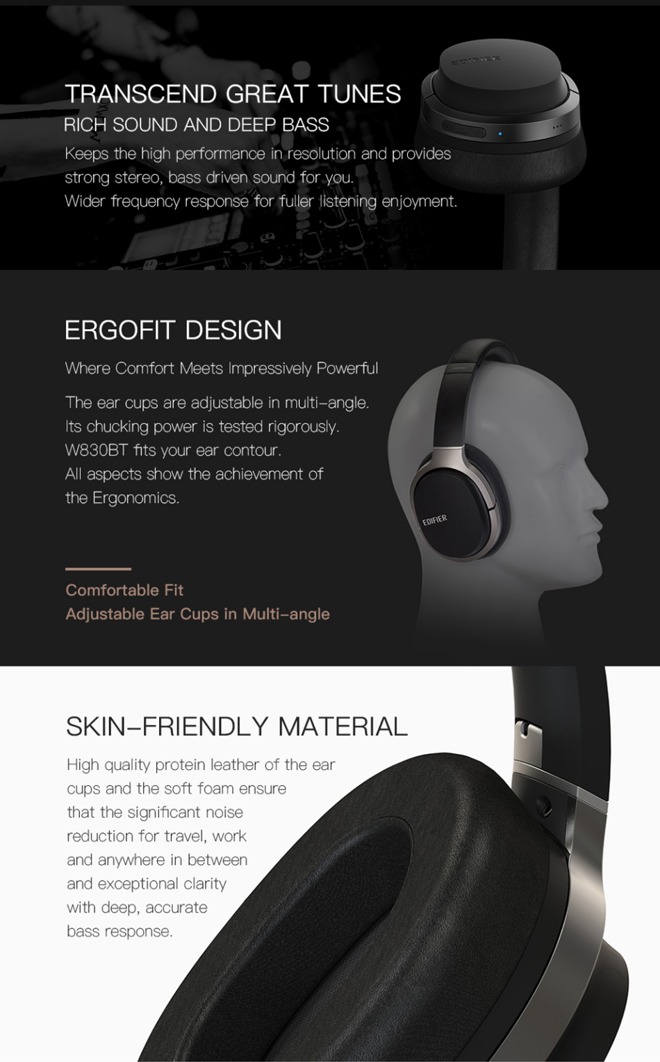 edifier w830bt microphone