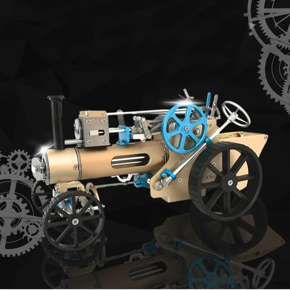 Teching DM34 Steam Car Model Stirling Engine Full Metal Model Toy Collection Gift Decor