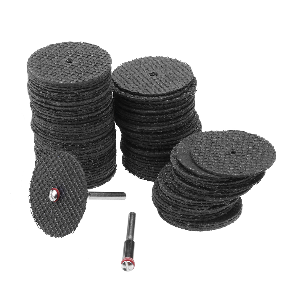 Drillprp 100pcs 1/8 Inch Mandrel Fiber Glass Reinforced Cut Off Wheel Cutting Disc for Rotary Tool