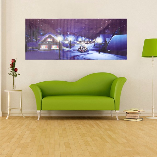 Dorf Weihnachtsnacht Frameless Anstrich Wohnzimmer Schlafzimmer