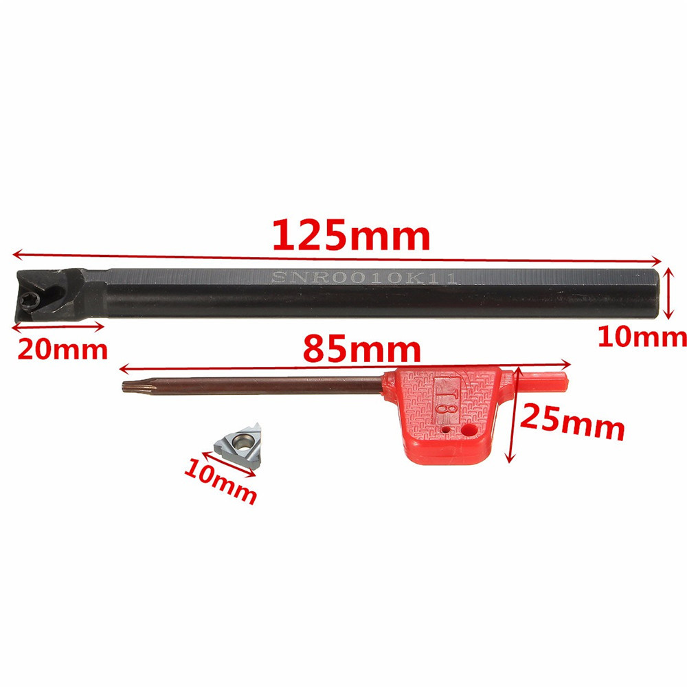 SNR0010K11 Internal Lathe Threading Boring Turning Tool Holder with 11IR AG60 Insert
