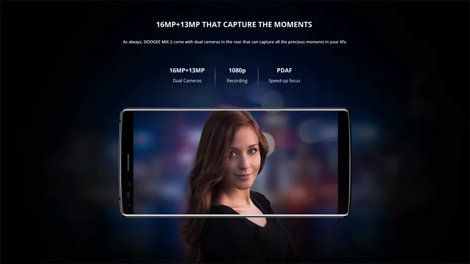 DOOGEE MIX 2 5.99 Inch Facial Recognition 6GB RAM 64GB ROM Helio P25 Octa-Core 4G Smartphone