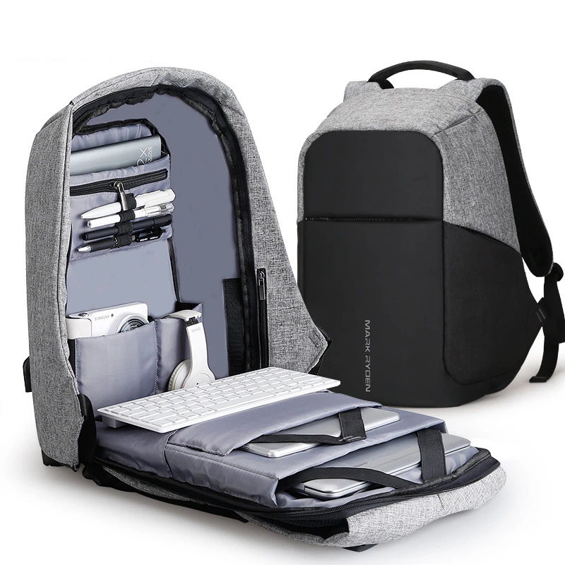 MARK RYDEN MR5815 Multifonction USB de charge pour hommes 15.6 pouces Sacs à dos pour ordinateur portable Voyage en plein air Affaires Sac à dos pour hommes Épaules Anti-vol Sac d'ordinateur portable