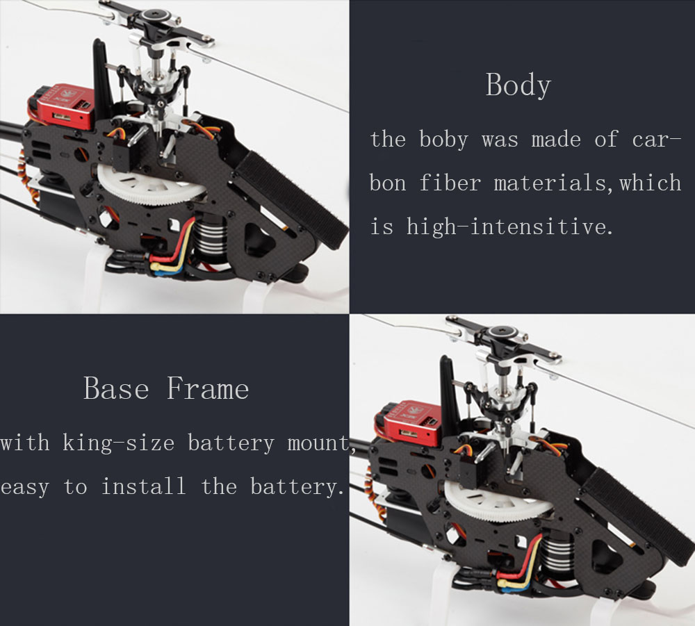 JCZK 450 DFC 6CH 3D Flying Flybarless RC Helicopter RTF