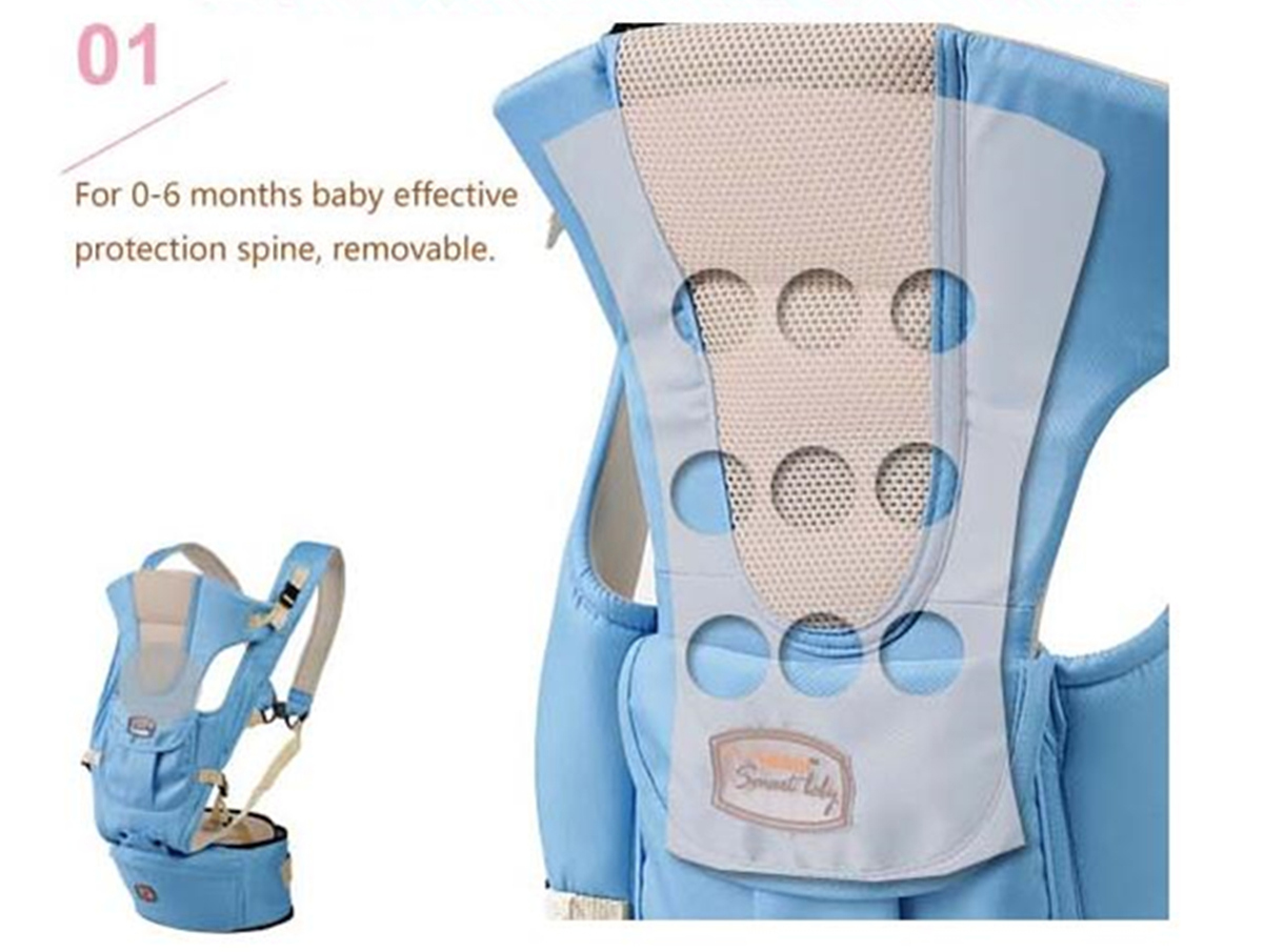 7 in 1 Adjustable Baby Infant Sling Carrier Breathable Comfortable Wrap Back Baby Carriers