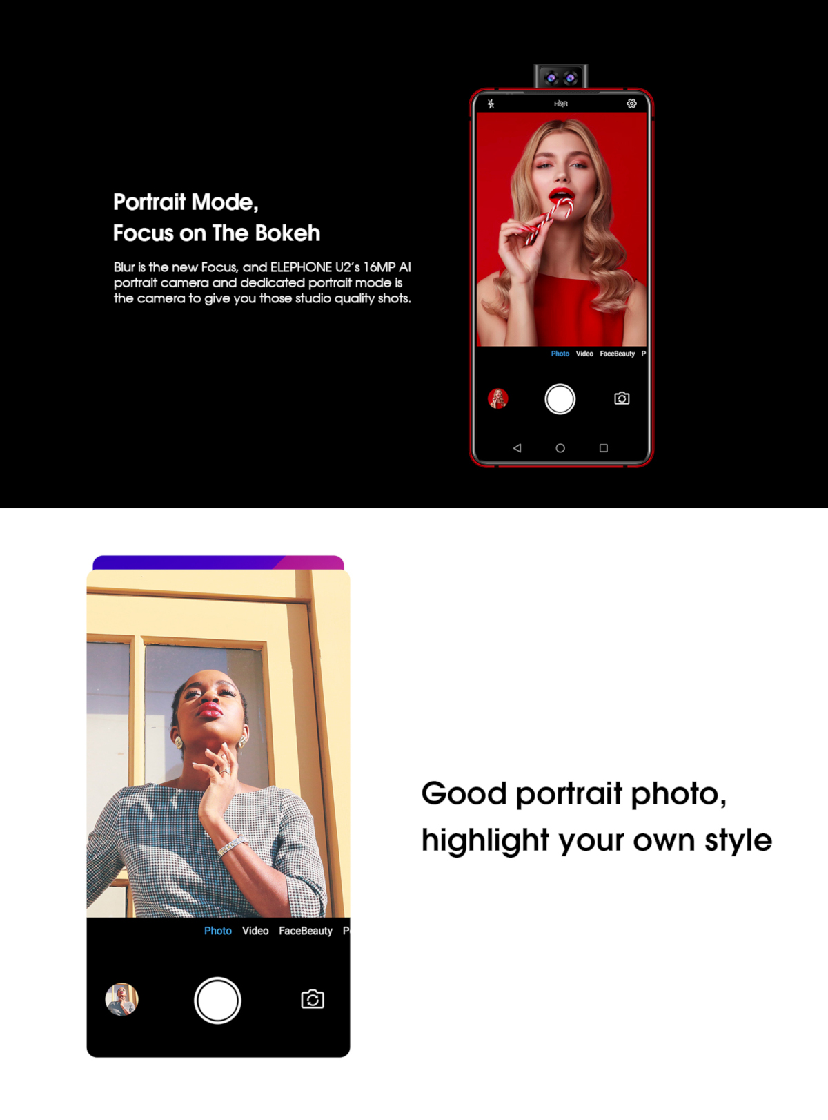 Elephone U2,full screen,Helio P70,octa core,pop up camera
