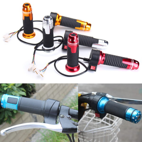 E-bike Scooter Throttle Grip Electric Handlebar Heated Grips Hand Warmer 12-99V