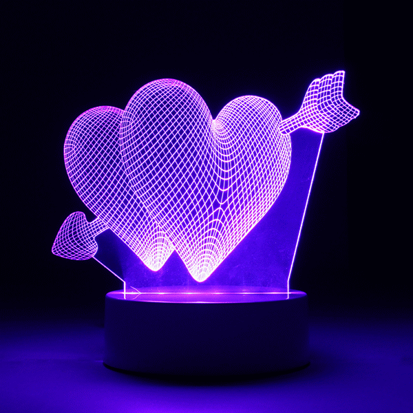 Rgb Led Coeur Nuit Usb Clés Forme Lumière TableCadeau Lampe Contrôleur 24 La Couleur De Noël Changeant IE2D9WH