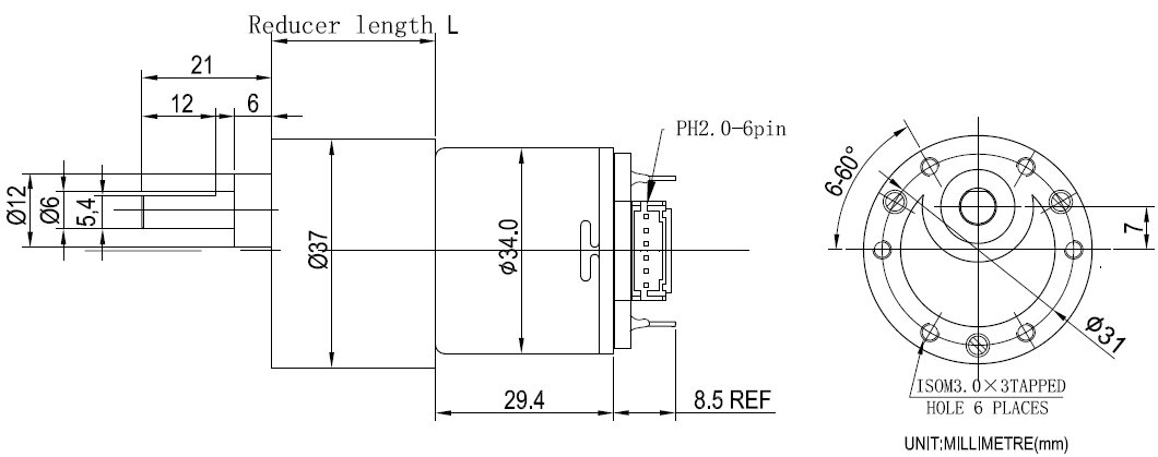 Chihai DC 12V 330rpm Encoder Motor Gear Motor