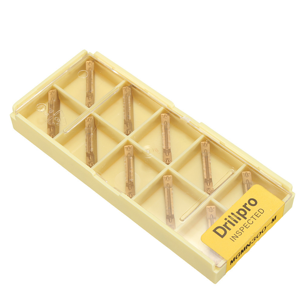10pcs MGMN300-M Carbide Inserts 3mm Width for MGEHR/MGIVR Grooving Cut-Off Tool