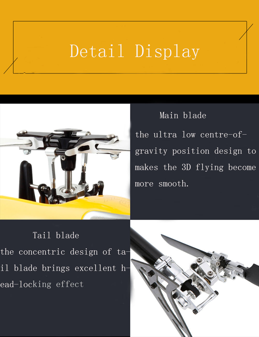 JCZK 450 DFC 6CH 3D Flying Flybarless RC Helicopter RTF