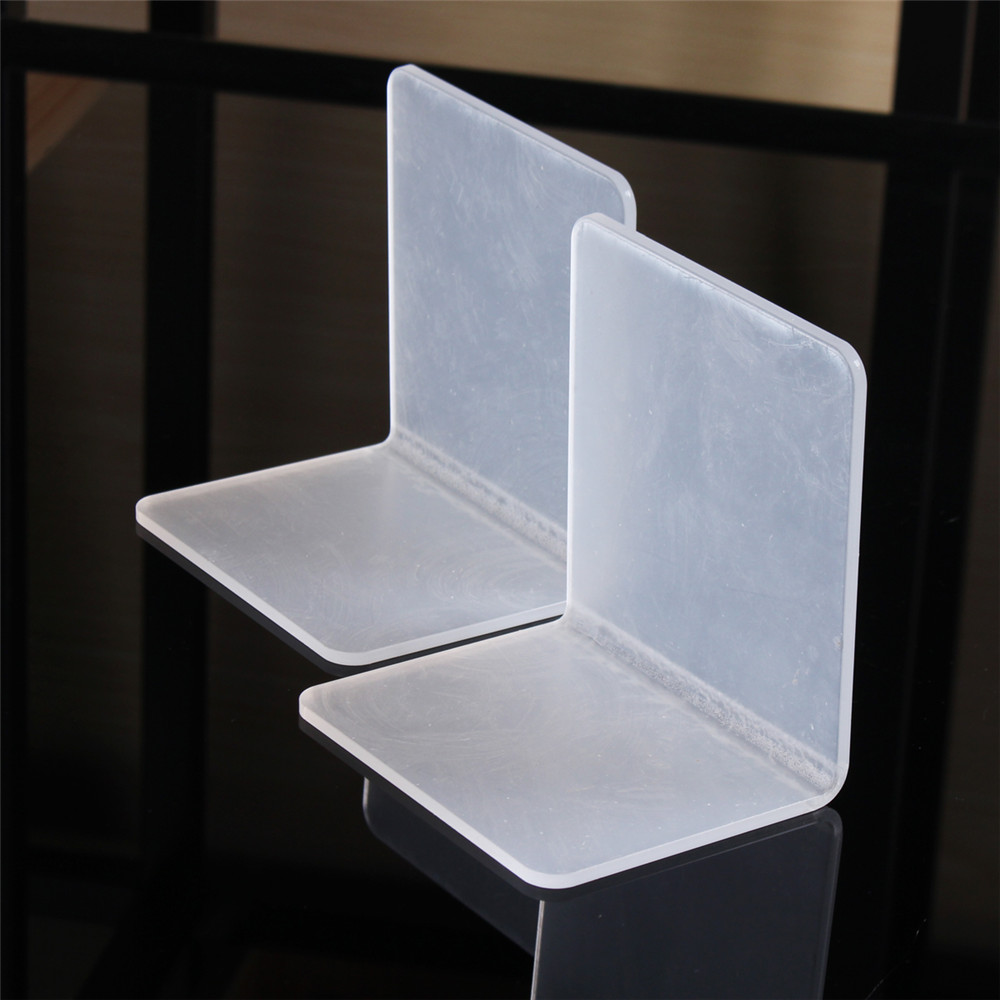 100x100x80x3mm Clear Acrylic Bookends