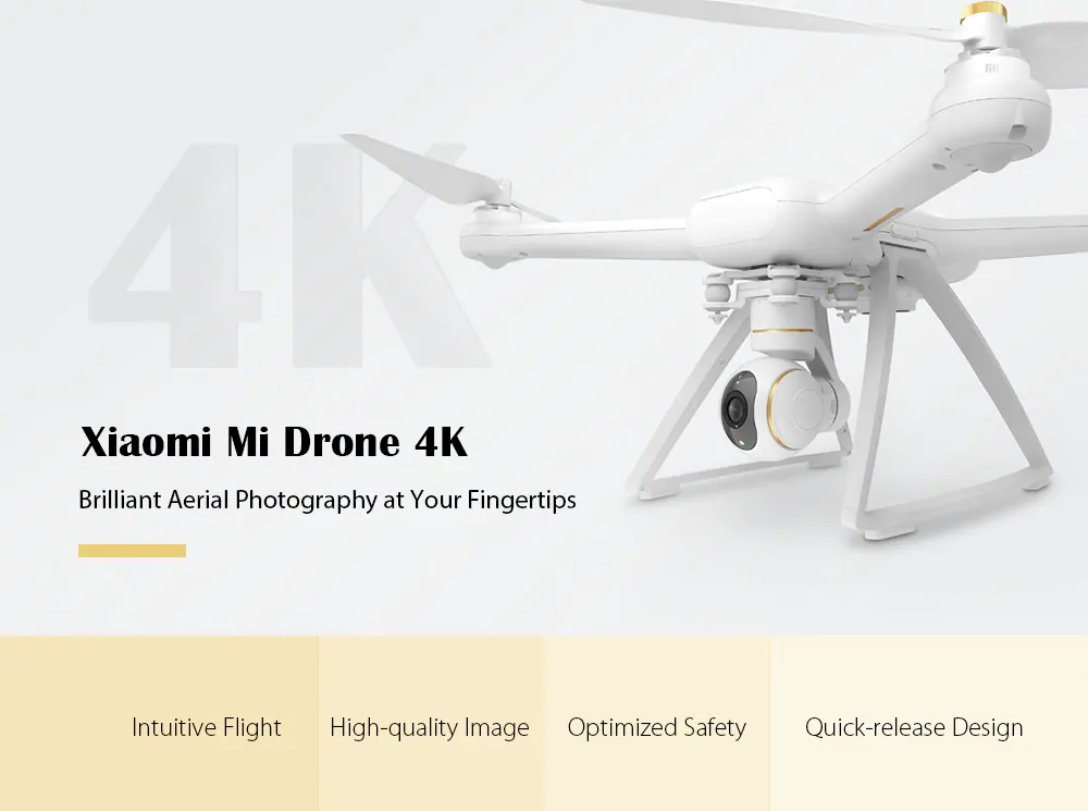 Xiaomi Mi Drone WIFI FPV مع كاميرا 4K 30fps 3-Axis Gimbal RC Quadcopter