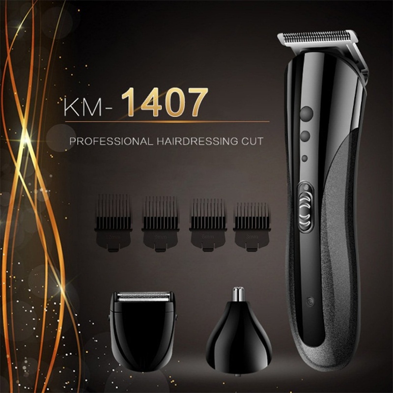 Kemei Km 1407 Hair Clipper Electric Shaver Razor Nose Hair At