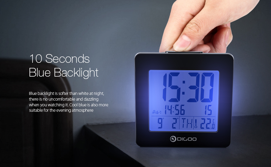 Digoo DG-C2 Horloge Thermomètre Bureau Familial Confort Intérieur Digital Blue Rétroéclairé LCD Réveil 3 Modes de Réglage d'alarme Digoo DG-C2 Horloge Thermomètre Bureau Familial Confort Intérieur Digital Blue Rétroéclairé LCD Réveil 3 Modes de Réglage d'alarme