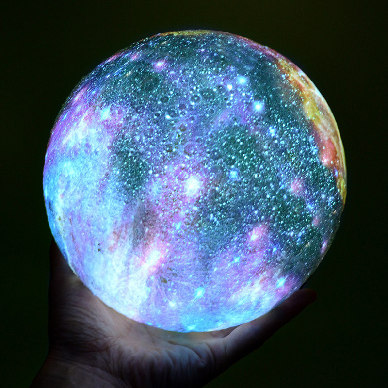 Impression 3D Lune Lampe Espace LED Veilleuse Télécommande / Tactile / Pat Contorl Lampe USB Charge Valentine Cadeau