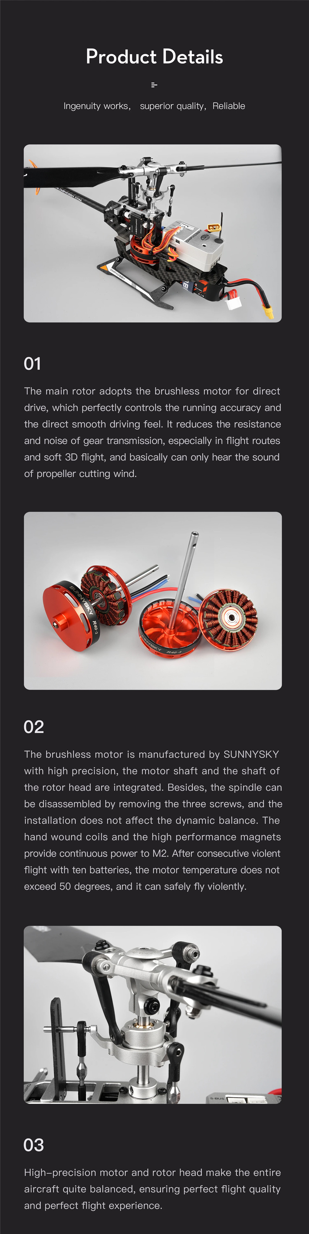 OMPHOBBY M2 6CH 3D Flybarless Dual Brushless Motor Direct-Drive RC Helicopter BNF With 4 IN 1 Flight Controller
