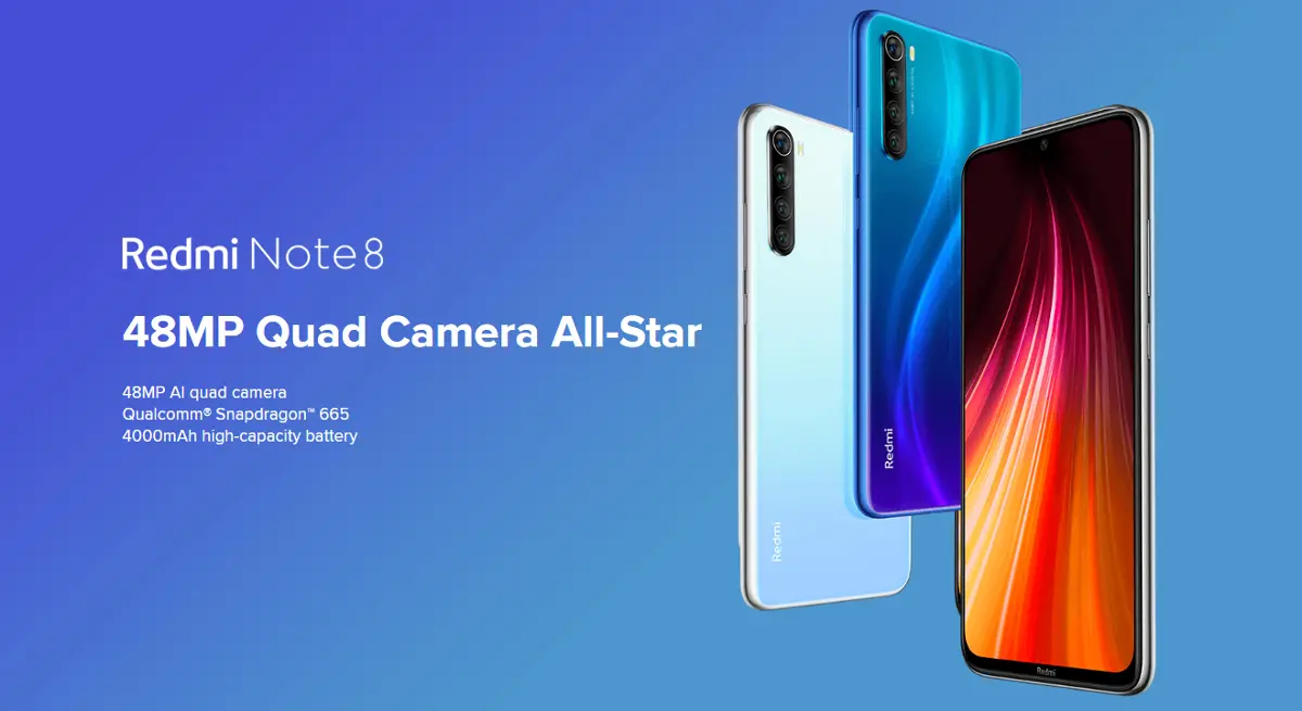 Xiaomi Redmi Note 8 Global Version 6.3 inch 48MP Quad Rear Camera 3GB 32GB 4000mAh Snapdragon 665 Octa core 4G Smartphone