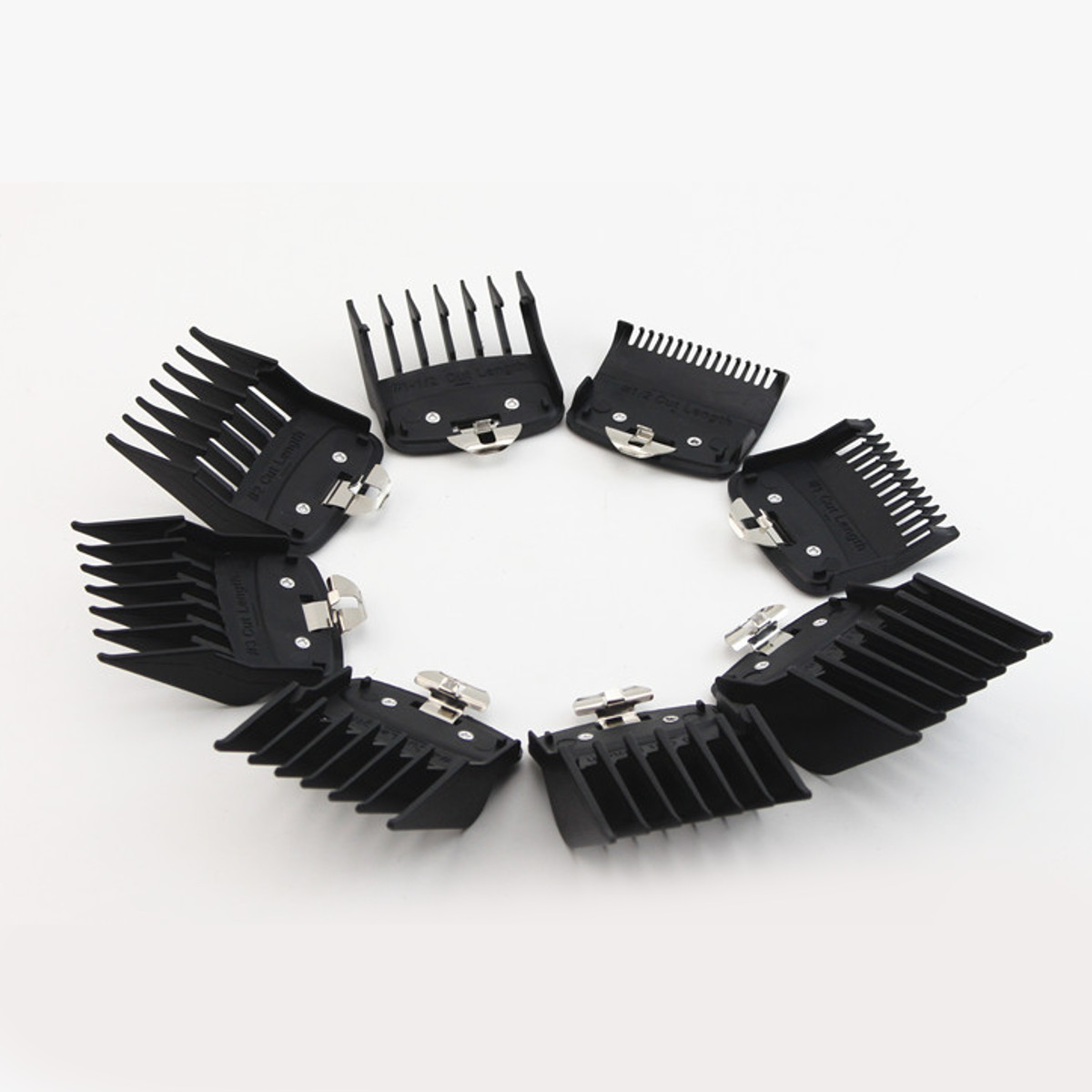 8pcs peigne de guide de coupe de tondeuse de cheveux réglé avec des outils de rechange d'agrafe en métal pour la machine de coupe de cheveux de WAHL