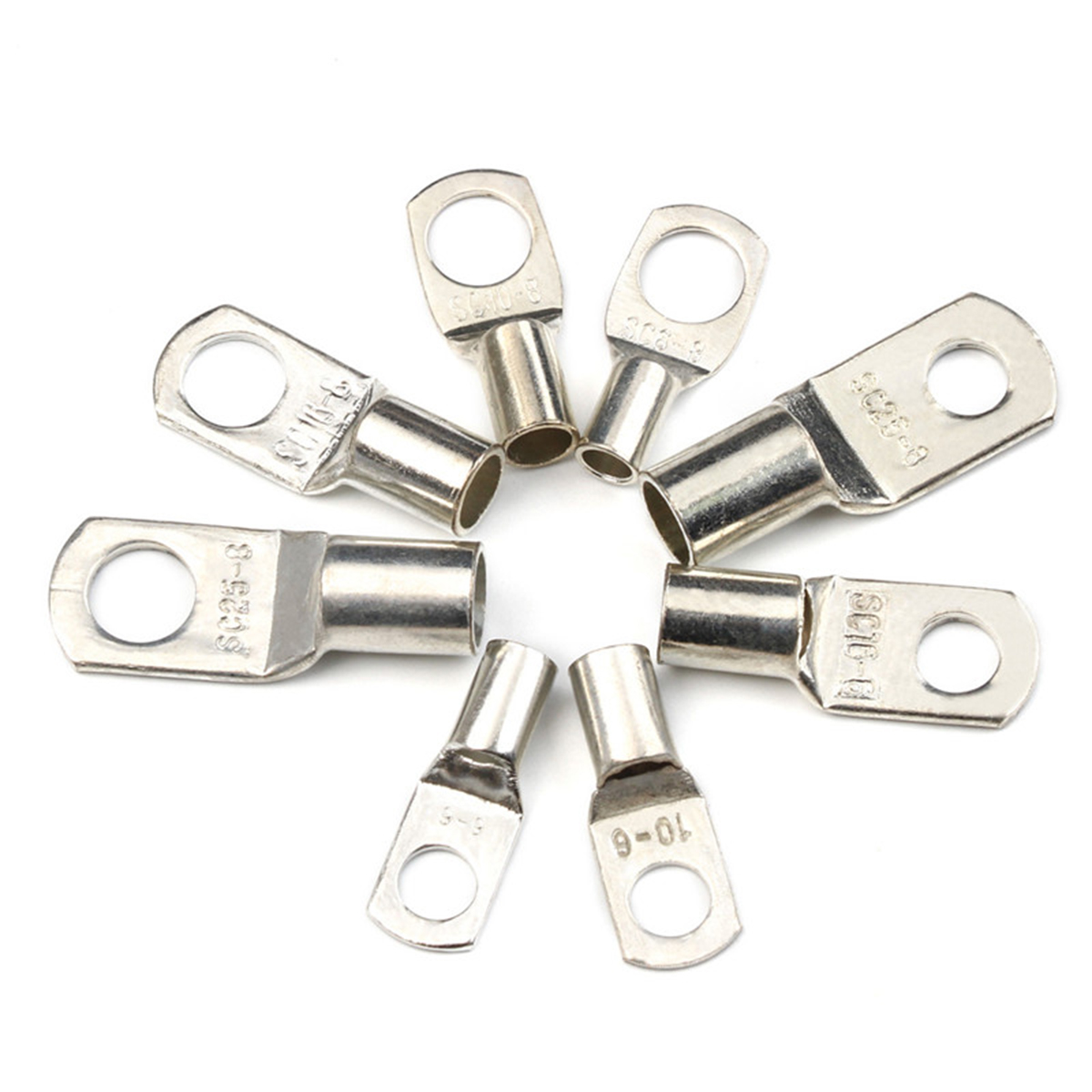 60Pcs SC Series Terminals Cable Terminals Copper Lug Ring Seal Wire Connectors Assorted Kit