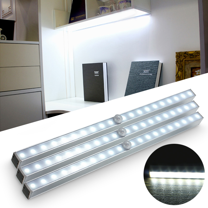 Batteria Portatile Alimentato a 20 LED PIR Sensore di Movimento Luce per Armadio Vetrina Notte