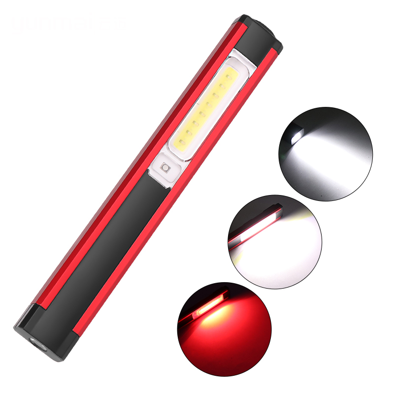 XANES WL03 Lampada da lavoro 1SMD + 16COB + 8LED Luce rossa 4 modalità Luce di emergenza ricaricabile per esterno torcia multifunzione ricaricabile USB campeggio Luce con magnete