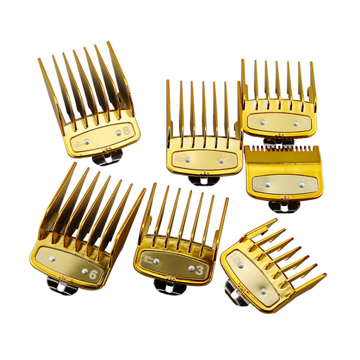 8pcs peigne de guide de coupe de tondeuse de cheveux réglé avec des outils de rechange d'agrafe en métal pour la machine de coupe de cheveux de WAHL
