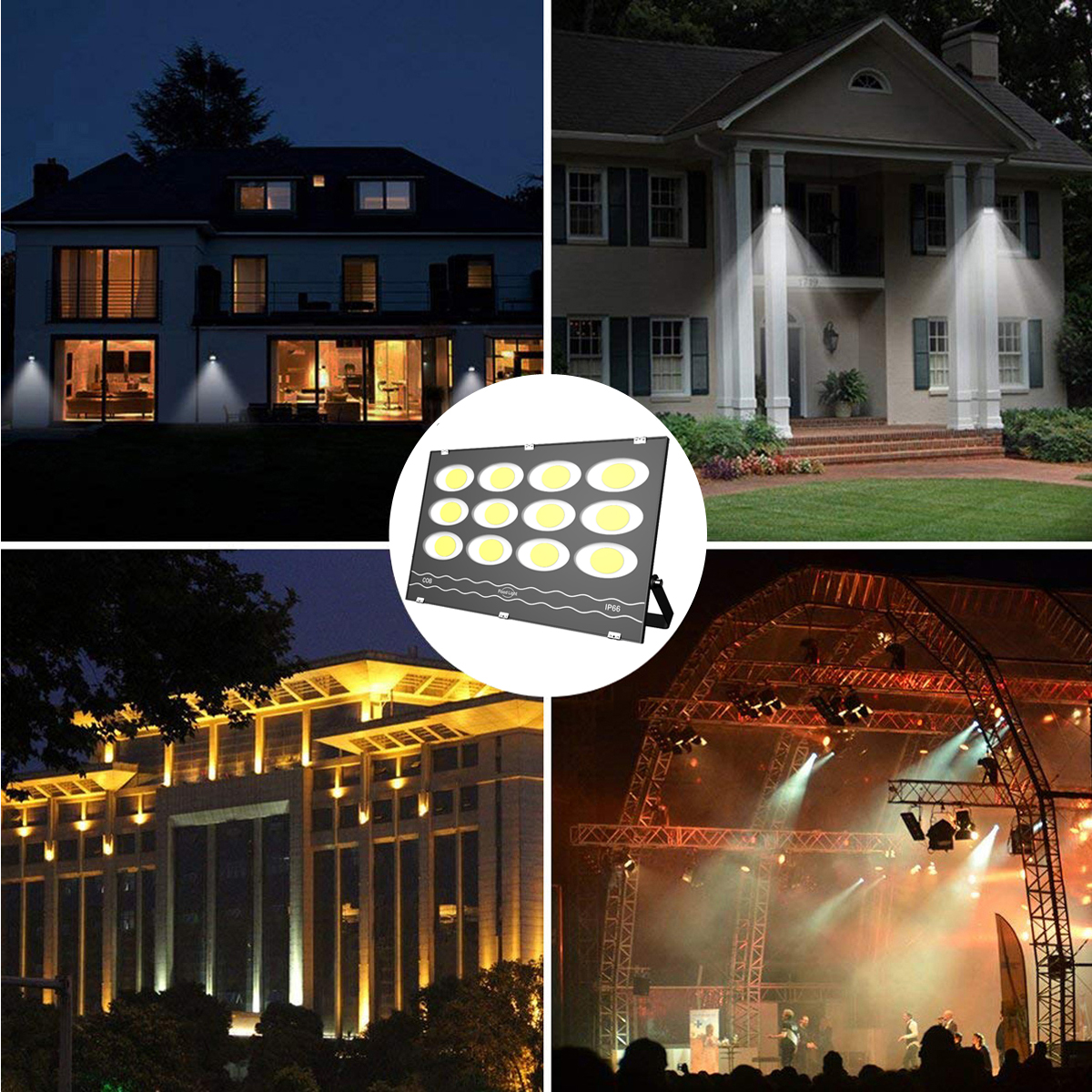 50/100/200 / W COB LED Projecteur d'extérieur Projecteur d'extérieur Paysage Jardin Cour Lampe