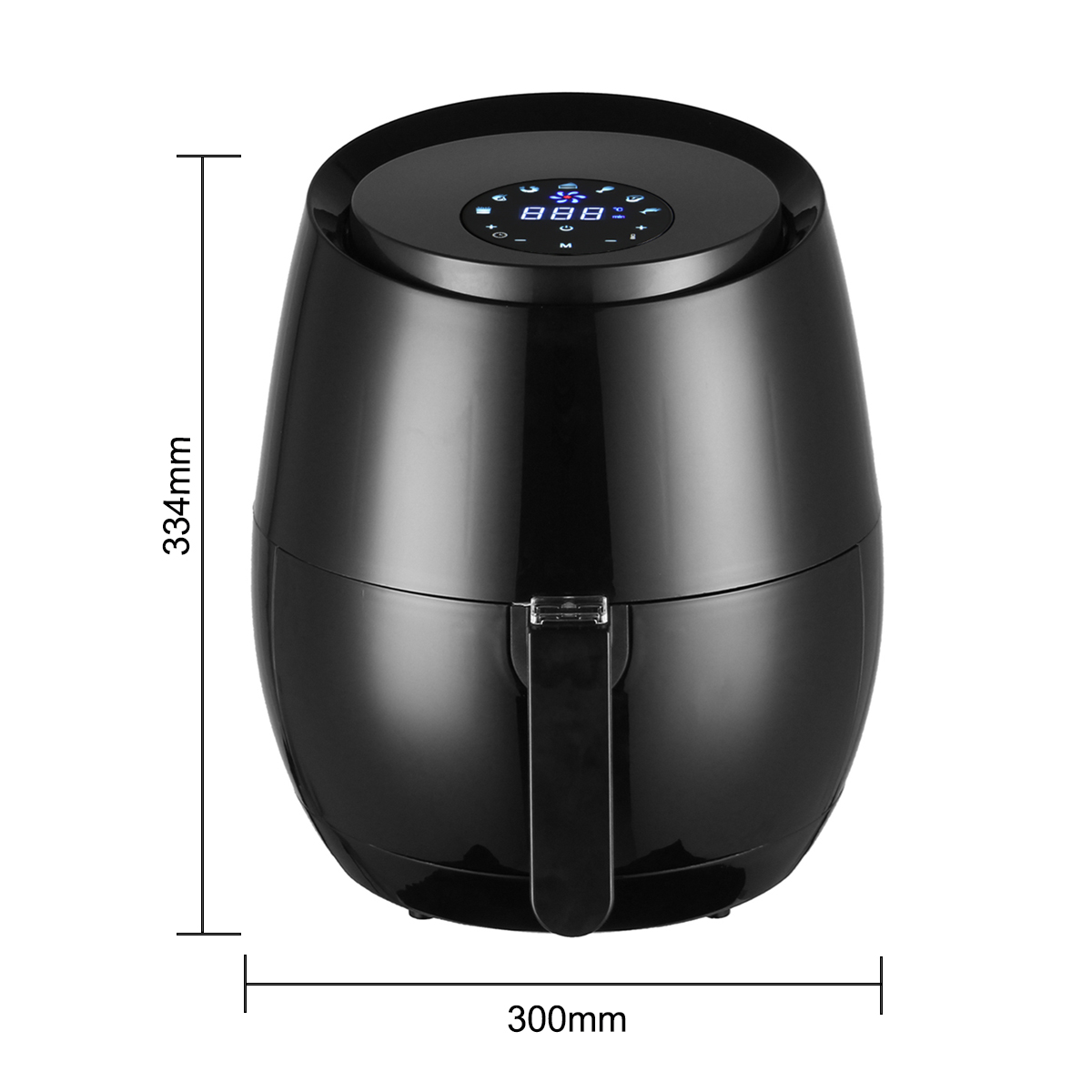 1400W 5.2L Multi-Purpose Eletric Deep Air Fryer Temperature Control Oil Free LCD Touch Screen