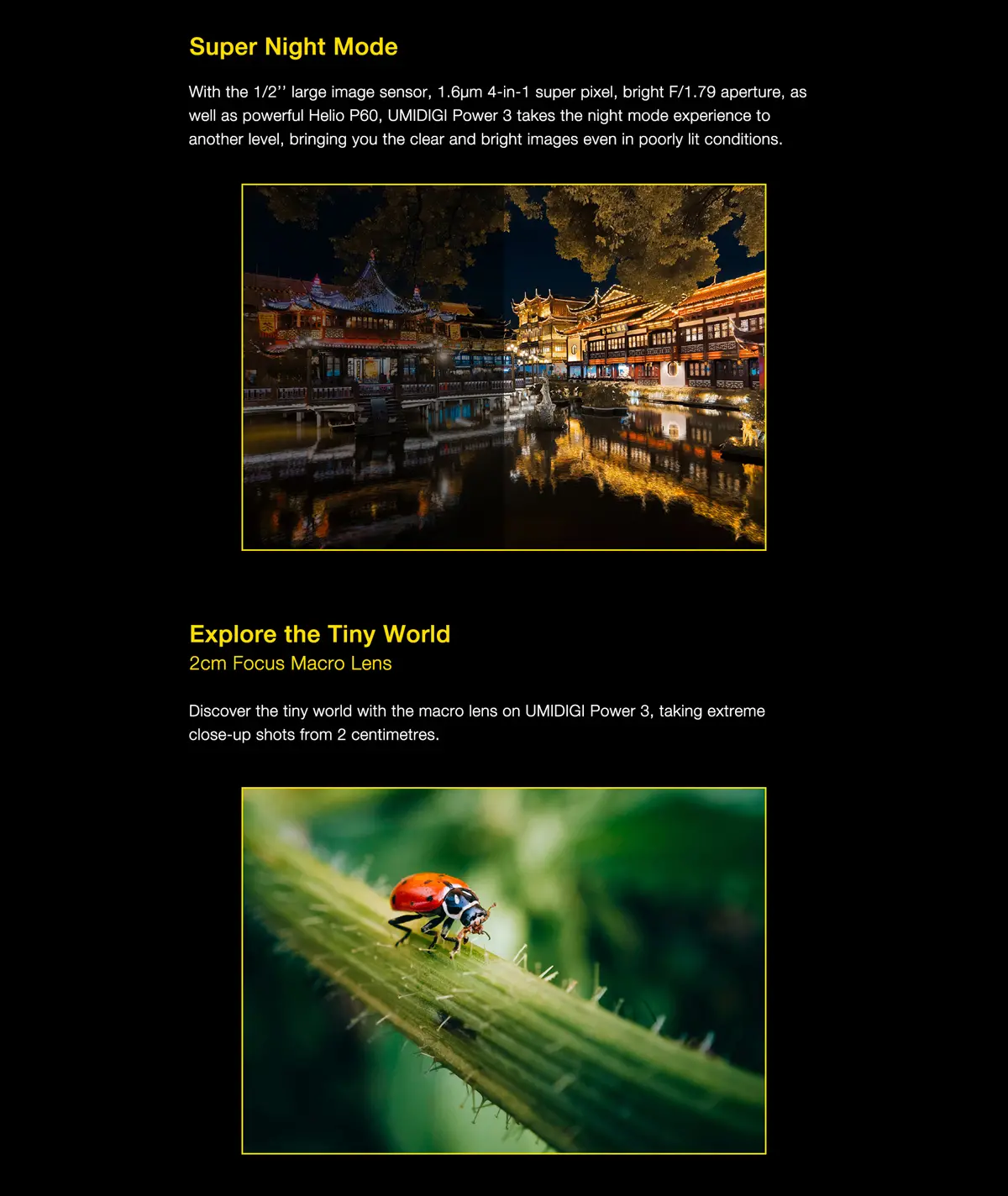 UMIDIGI Power 3 Global Bands 6.53 inch FHD+ Fullview Display Android 10 6150mAh NFC 48MP AI Quad Cameras 4GB RAM 64GB ROM Helio P60 Octa Core 2GHz 4G Smartphone