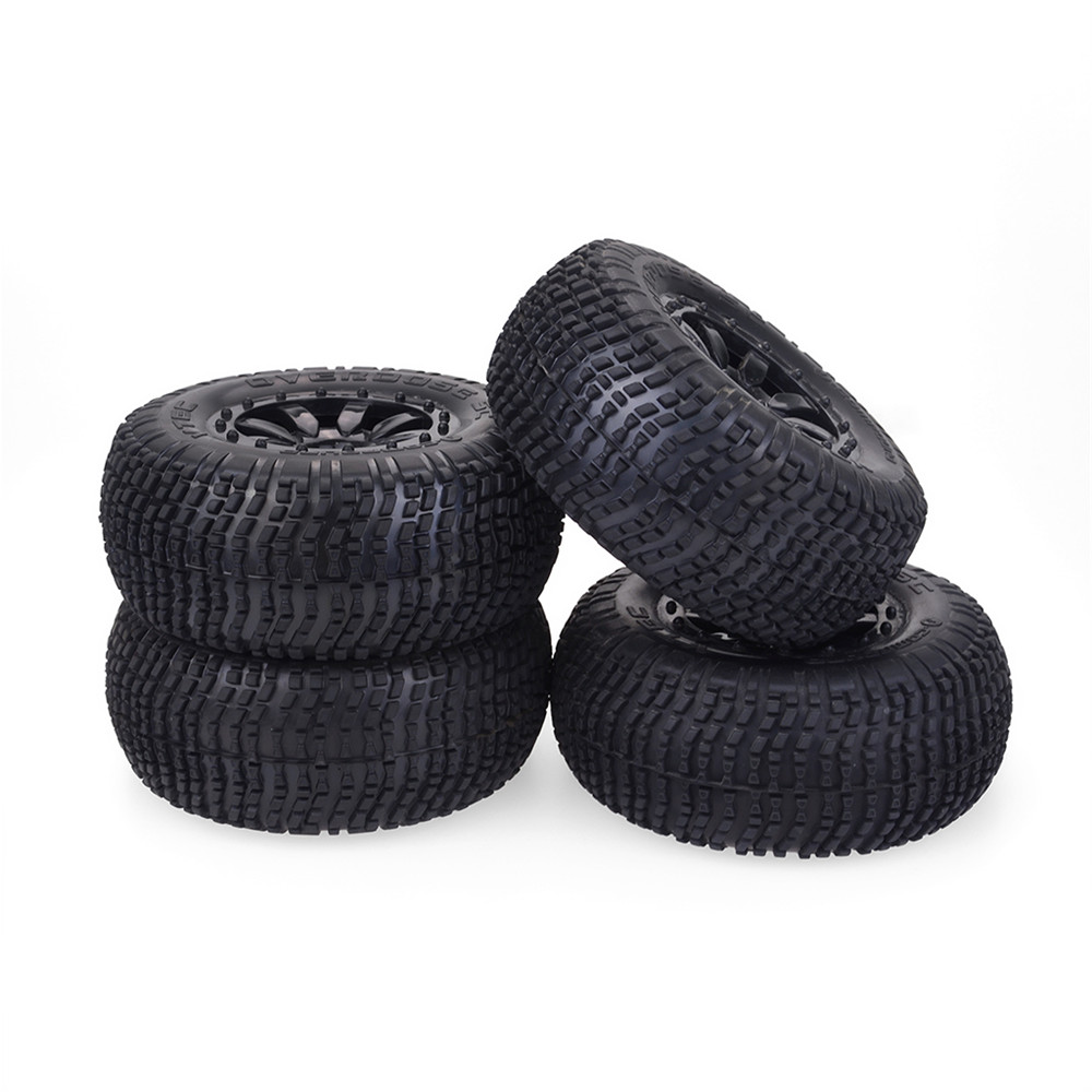 1/10 Rc Car Wheel Tire Short Course Truck Tires Set 12mm Hub Hex For Trx4 Slash HPI VKAR Redcat HSP LRP