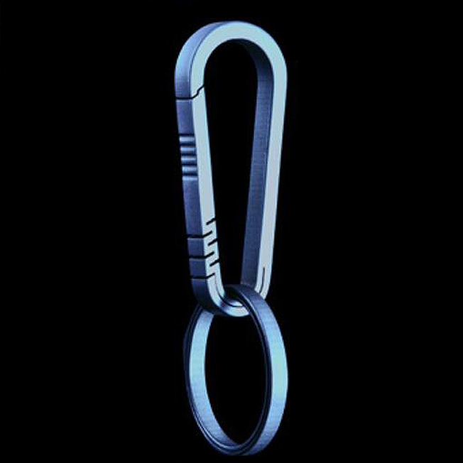 1 PC S02 Titane TC4 Porte-clés Léger w / O Anneau Randonnée En Plein Air Escalade Sac À Dos Suspendus Boucle Mousqueton